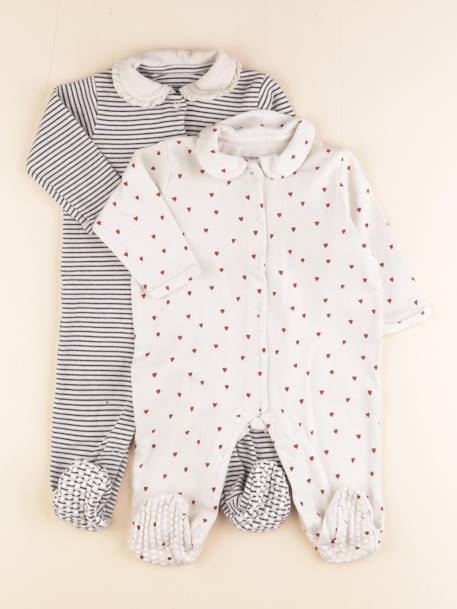 Lot de 2 pyjamas coton - 9 mois Beige 1 - vertbaudet enfant 