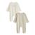 Lot de 2 pyjamas bébé en velours ouverture zippée Ecru 2 - vertbaudet enfant 