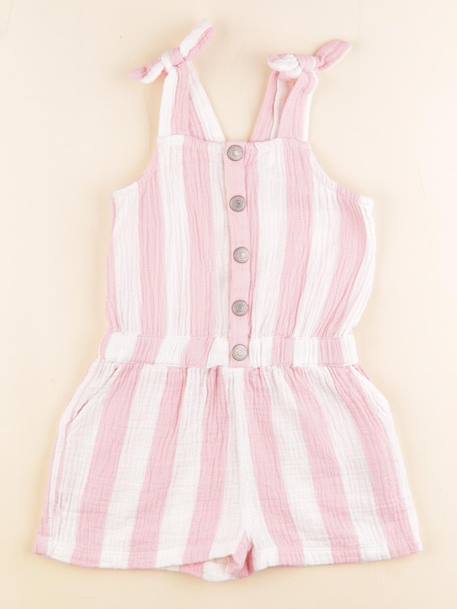 Combinaison - 4 ans Blanc, rose 1 - vertbaudet enfant 