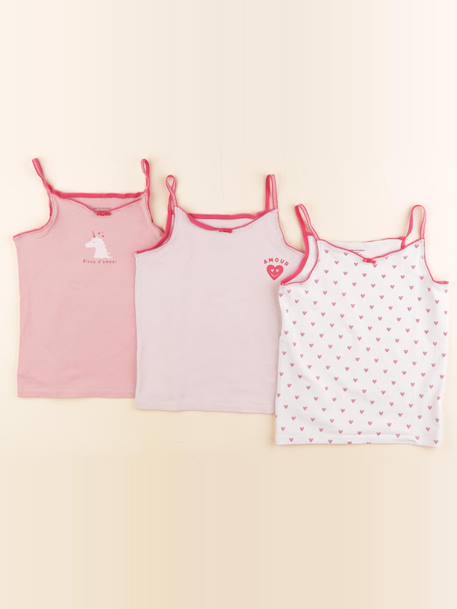 Lot de 3 maillots de corps - 6 ans Rose 1 - vertbaudet enfant 