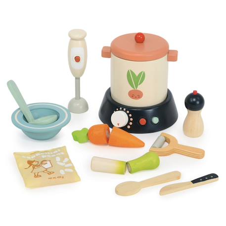 Soupière avec accessoires en bois Multicolor 1 - vertbaudet enfant 