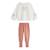 Pyjama bébé 2 pièces en velours à pieds retroussables cléo Ecru 2 - vertbaudet enfant 