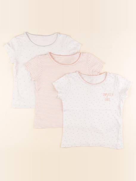 Lot de 3 maillots de corps - 4 ans Bleu, rose 1 - vertbaudet enfant 