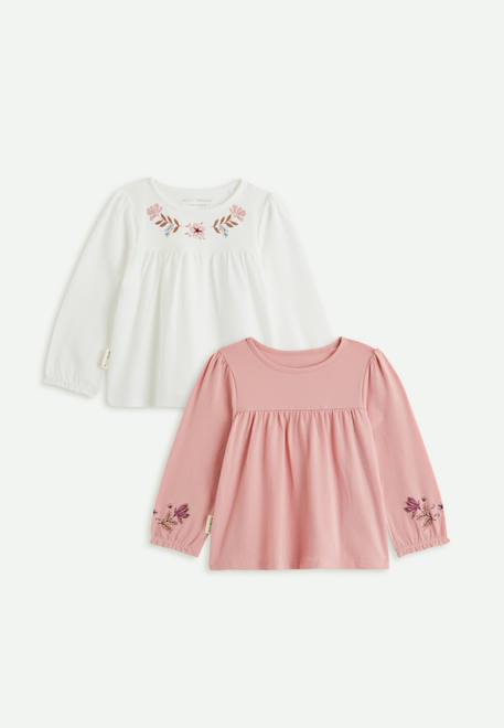 Lot de 2 t-shirts enfant manches longues cléo Rose 1 - vertbaudet enfant 