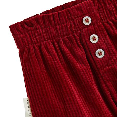 Pantalon bébé en velours côtelé grace Bordeaux 3 - vertbaudet enfant 