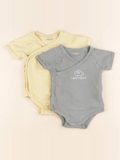 Lot de 2 bodies en coton - 6 mois  - vertbaudet enfant
