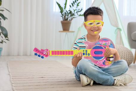 Guitare électronique lumineuse avec lunettes et micro barbie Rose 6 - vertbaudet enfant 