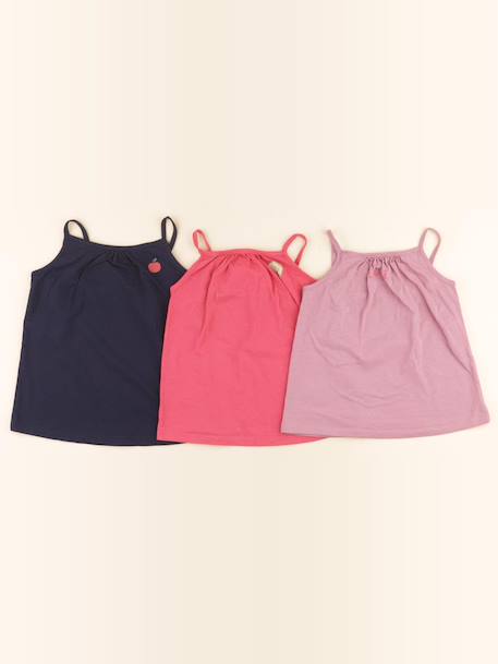 Lot de 3 maillots de corps - 6 ans Bleu, rose 1 - vertbaudet enfant 