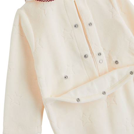 Pyjama bébé en velours grace Ecru 5 - vertbaudet enfant 