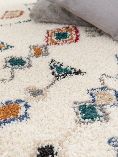 Tapis ethnique à franges inspiration bédouine mogador Palette colorée+Rose poudrée 3 - vertbaudet enfant 