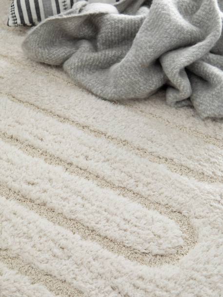Tapis à relief en polyester recyclé eolya Beige sable+Blanc pur 9 - vertbaudet enfant 