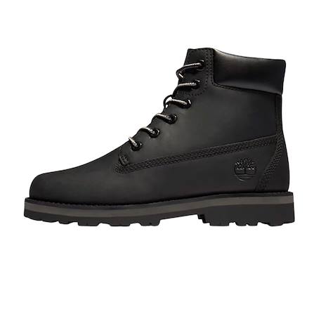 Boots garçon en cuir Noir foncé 1 - vertbaudet enfant 
