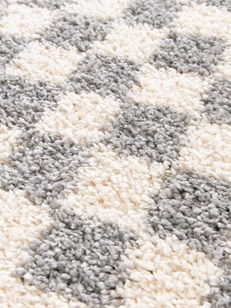 Tapis damier poils longs doux et volumineux checkers Beige sable+Bleu naturel+Gris minéral+Jaune naturel+Rose poudrée+Terracotta+Vert naturel 18 - vertbaudet enfant 