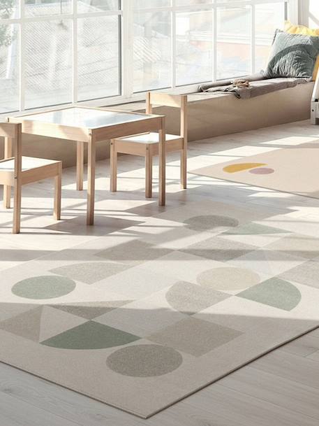 Tapis géométrique doux et confortable modul Vert naturel 4 - vertbaudet enfant 