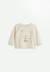 Sweat-shirt bébé en velours flocon Ecru 1 - vertbaudet enfant 