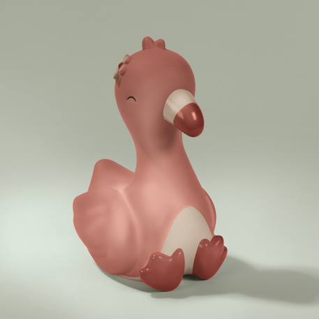 Veilleuse flamant rose safari friends Blanc, rose 3 - vertbaudet enfant 