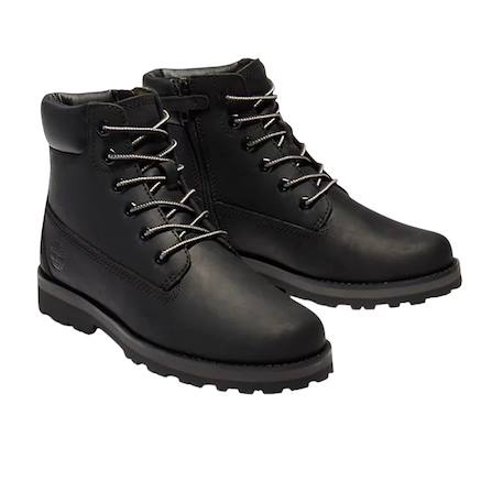 Boots garçon en cuir Noir foncé 3 - vertbaudet enfant 