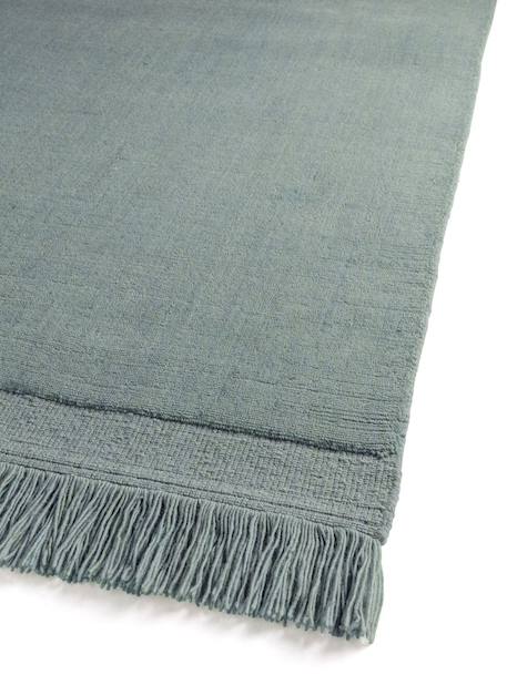 Tapis design doux en laine et coton fait main classic Gris minéral+Vert naturel 9 - vertbaudet enfant 