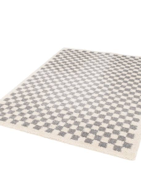 Tapis damier poils longs doux et volumineux checkers Beige sable+Bleu naturel+Gris minéral+Jaune naturel+Rose poudrée+Terracotta+Vert naturel 17 - vertbaudet enfant 