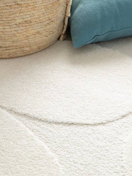 Tapis doux à motifs en relief blossom Blanc pur+Brun naturel 3 - vertbaudet enfant 
