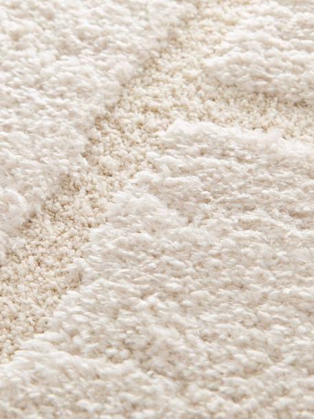 Tapis doux à relief en polyester recyclé murmure Beige sable+Blanc pur 11 - vertbaudet enfant 