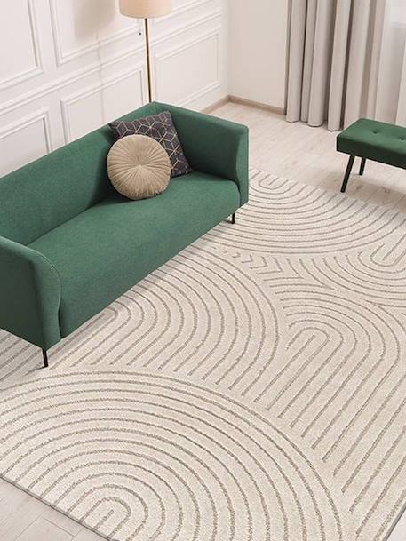 Tapis à relief doux et élégant groove Beige sable+Bleu naturel+Brun naturel 4 - vertbaudet enfant 