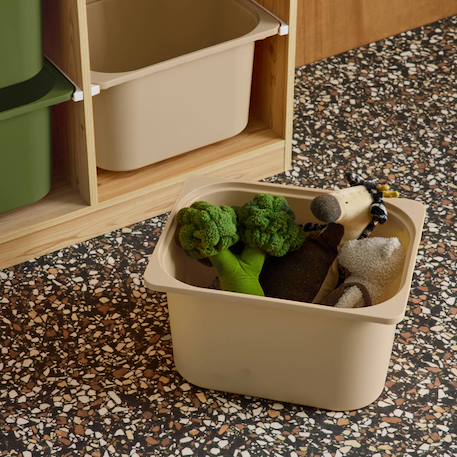 Sora - children's storage unit with 6 storage bins Moutarde+Orange+Vert olive 18 - vertbaudet enfant 
