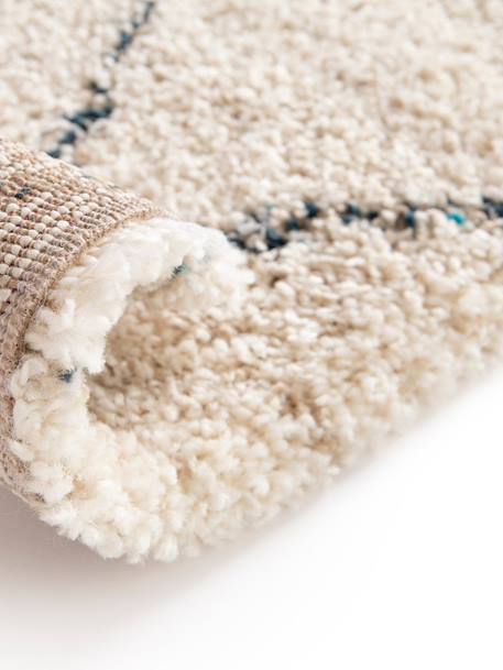 Tapis shaggy ethnique doux et volumineux diamond Beige sable 3 - vertbaudet enfant 