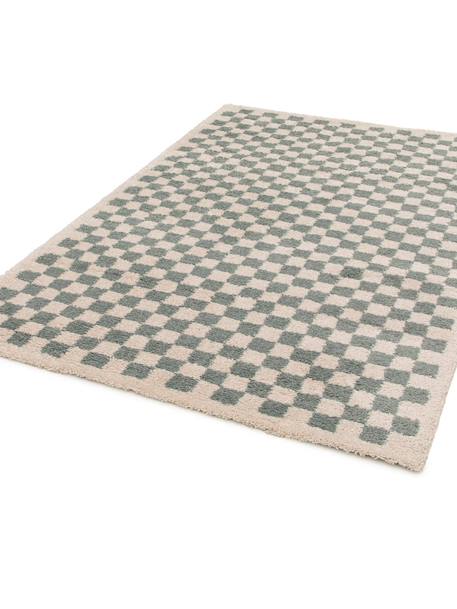 Tapis damier poils longs doux et volumineux checkers Beige sable+Bleu naturel+Gris minéral+Jaune naturel+Rose poudrée+Terracotta+Vert naturel 42 - vertbaudet enfant 