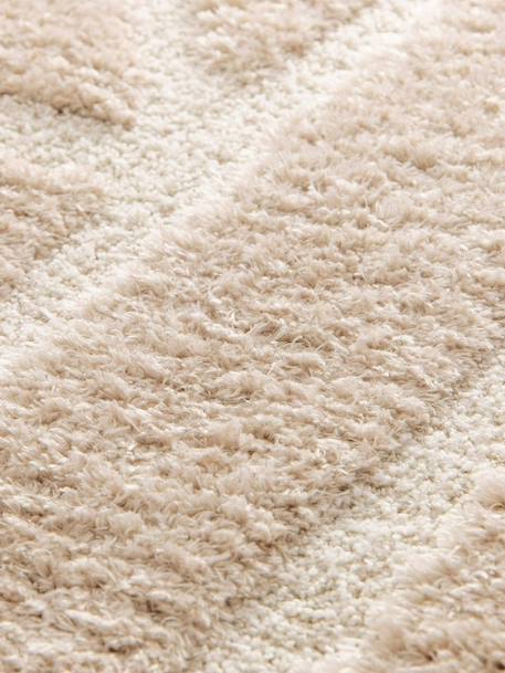 Tapis doux à relief en polyester recyclé murmure Beige sable+Blanc pur 4 - vertbaudet enfant 
