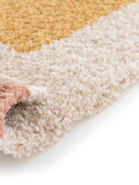 Tapis shaggy épais et confortable doodling Jaune naturel 3 - vertbaudet enfant 