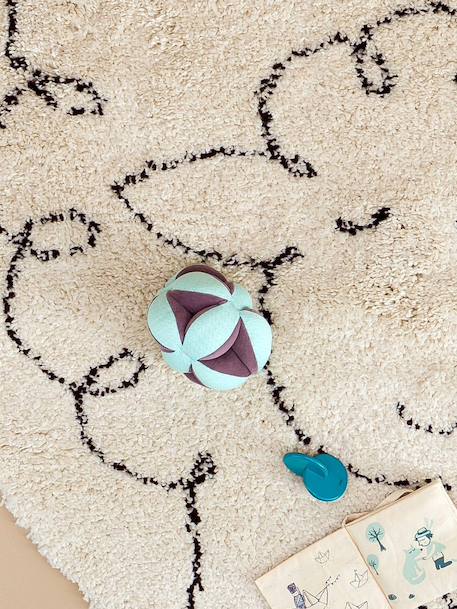 Tapis enfant rond doux et épais petit mouton Beige sable 3 - vertbaudet enfant 
