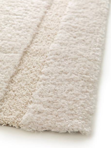 Tapis shaggy épais en polyester recyclé avec relief arcadia Beige sable 4 - vertbaudet enfant 