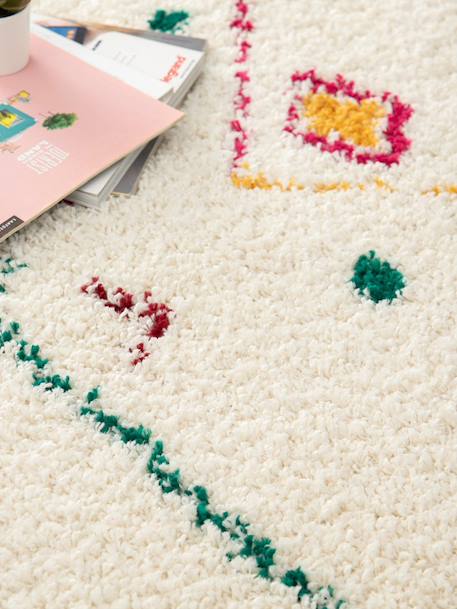 Tapis ethnique à franges inspiration bédouine mogador Palette colorée+Rose poudrée 9 - vertbaudet enfant 