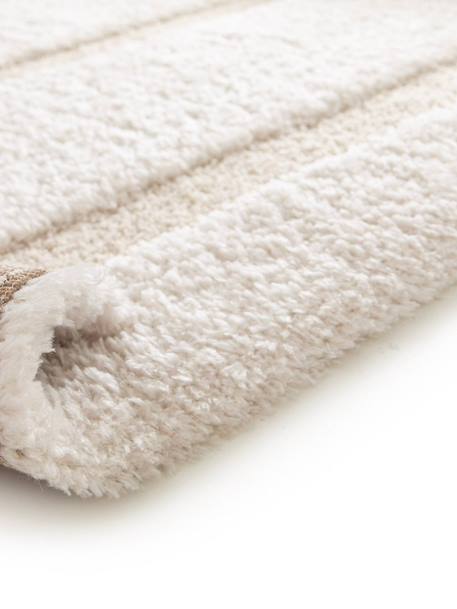 Tapis shaggy épais en polyester recyclé avec relief arcadia Beige sable 3 - vertbaudet enfant 