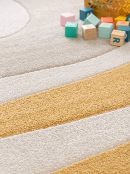 Tapis enfant doux et résistant teddy Jaune naturel 3 - vertbaudet enfant 