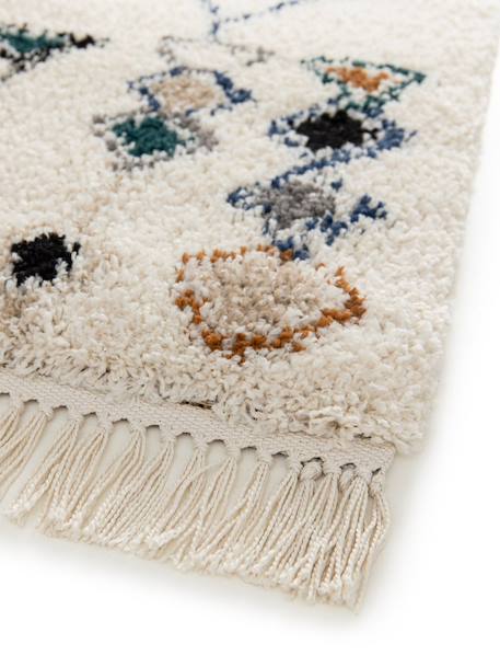 Tapis ethnique à franges inspiration bédouine mogador Palette colorée+Rose poudrée 4 - vertbaudet enfant 