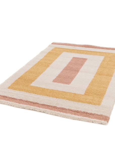 Tapis shaggy épais et confortable doodling Jaune naturel 6 - vertbaudet enfant 