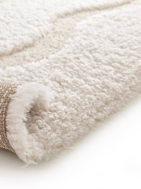 Tapis shaggy doux en polyester recyclé avec relief pemberley Beige sable 3 - vertbaudet enfant 