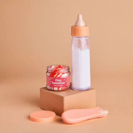 Coffret repas petit pot et biberon magiques pour poupée sucre d'orge Blanc, rose 1 - vertbaudet enfant 