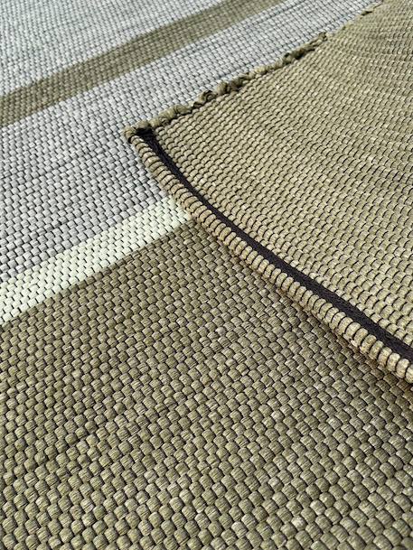 Tapis en fibres recyclées tissé à la main leonor Beige sable+Rose poudrée+Vert naturel 18 - vertbaudet enfant 
