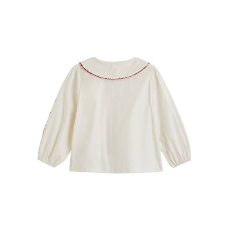 Blouse enfant en popeline grace Ecru 3 - vertbaudet enfant 