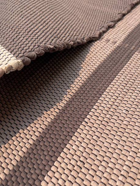 Tapis en fibres recyclées tissé à la main leonor Beige sable+Rose poudrée+Vert naturel 3 - vertbaudet enfant 