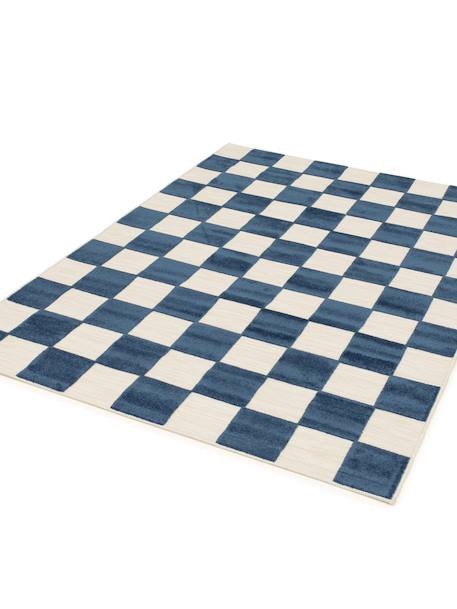 Tapis enfant avec effet sculpté petits carreaux Bleu naturel 3 - vertbaudet enfant 