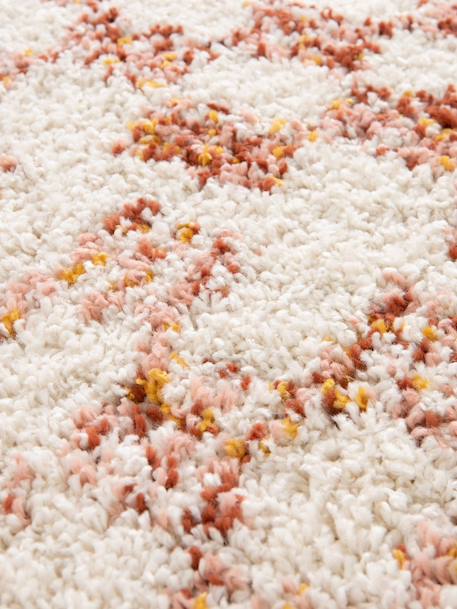 Tapis shaggy poils longs motif contemporain boho Terracotta 4 - vertbaudet enfant 