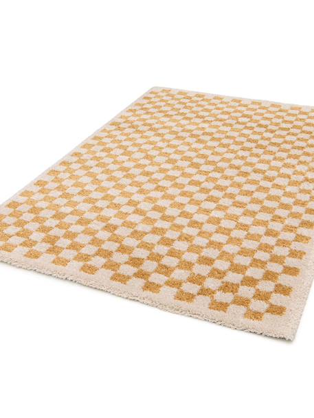 Tapis damier poils longs doux et volumineux checkers Beige sable+Bleu naturel+Gris minéral+Jaune naturel+Rose poudrée+Terracotta+Vert naturel 24 - vertbaudet enfant 