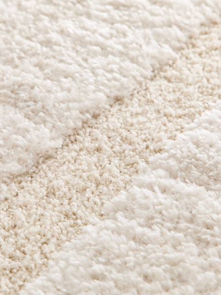 Tapis shaggy épais en polyester recyclé avec relief arcadia Beige sable 5 - vertbaudet enfant 