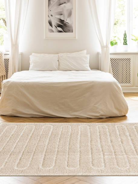 Tapis à relief en polyester recyclé eolya Beige sable+Blanc pur 6 - vertbaudet enfant 