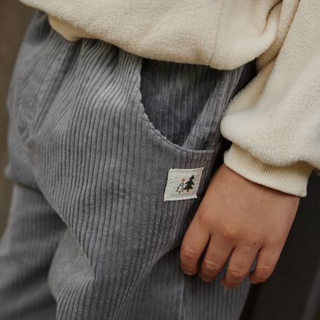 Pantalon bébé en velours côtélé oslo Gris 5 - vertbaudet enfant 