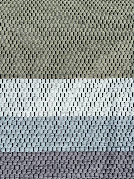 Tapis en coton recyclé tissé à la main fado Beige sable+Vert naturel 12 - vertbaudet enfant 